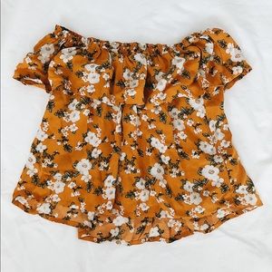FLORAL OFF THE SHOULDER TOP